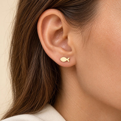 Boucles d’oreilles à motif poisson