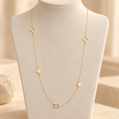 Collier sautoir géométrique en Or