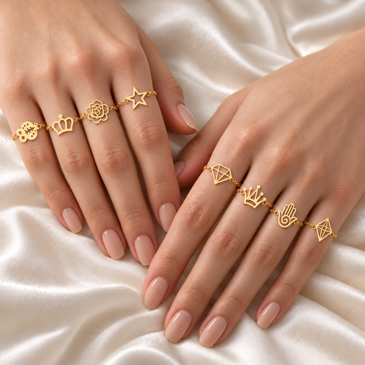 Bague chaine d'Or 18K