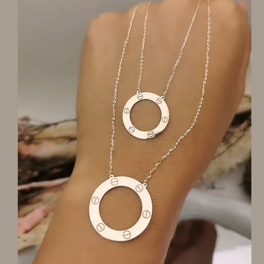 Collier ring en Or 18K