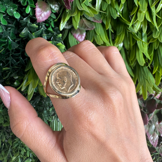 Bague avec pièce d’investissement Or 18k