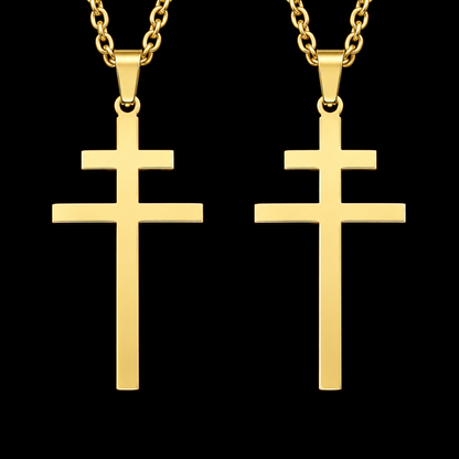 Blank Gold double face Croix de Lorraine Charmays