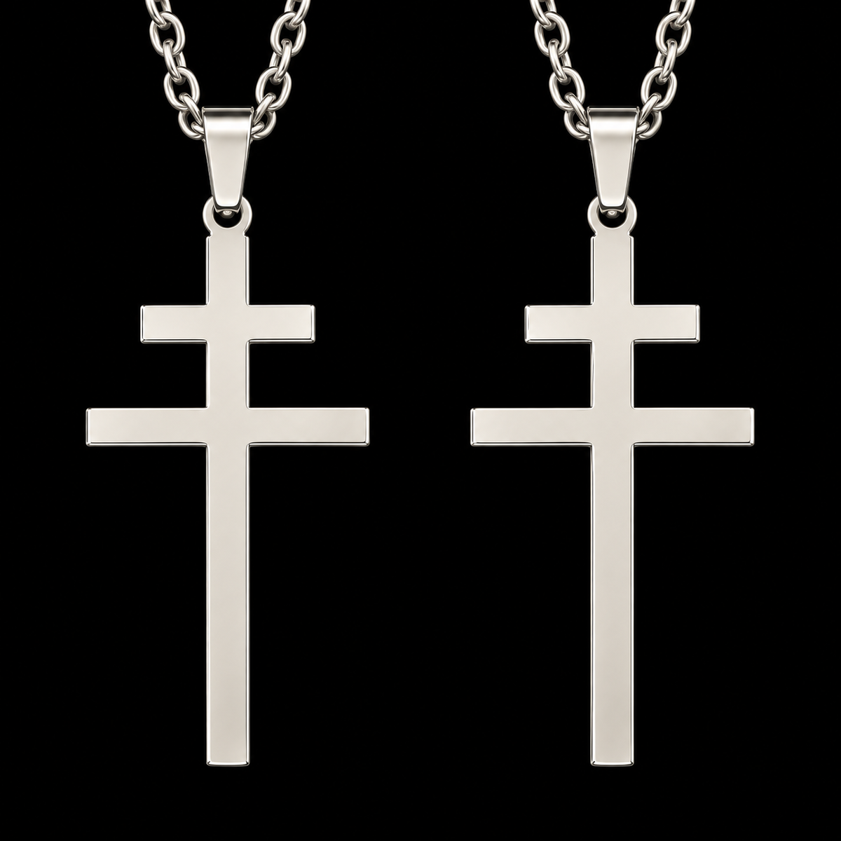 Blank Silver double face Croix de Lorraine Charmays