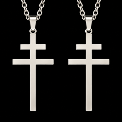 Blank Silver double face Croix de Lorraine Charmays