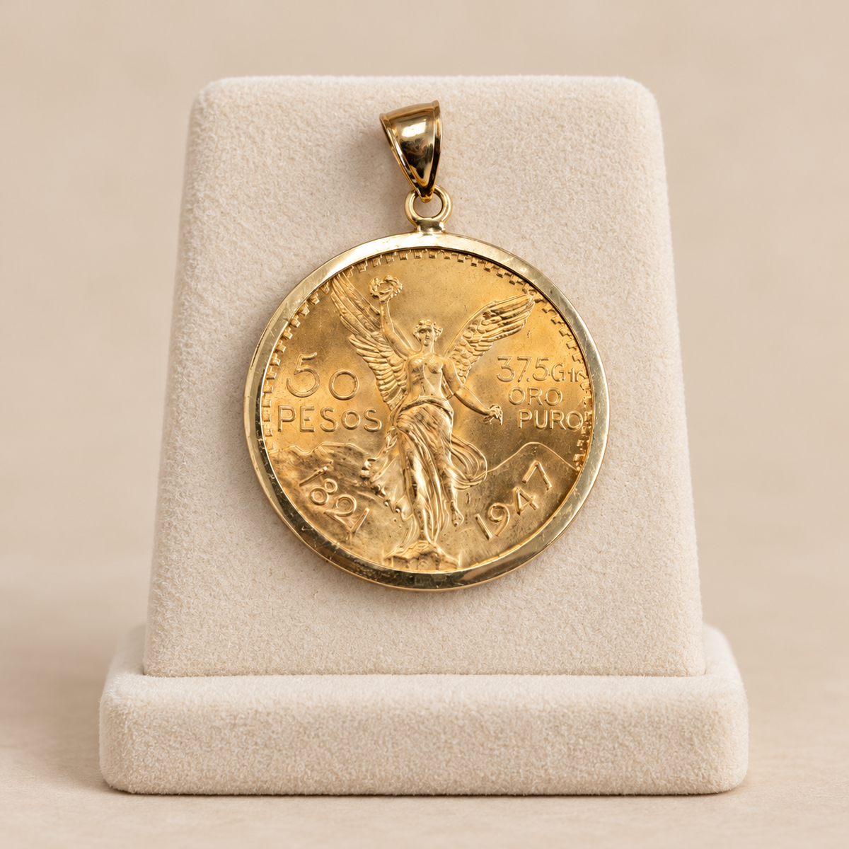 Monture en OR18K pour Pièce de 50 PESOS