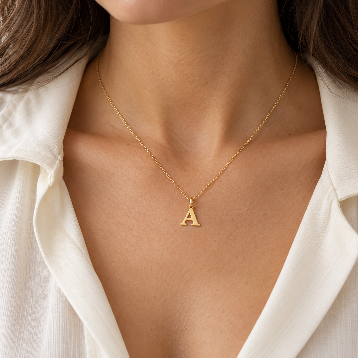 Pendentifs initiales Collection de lettres majuscules en Or 9 et 18K